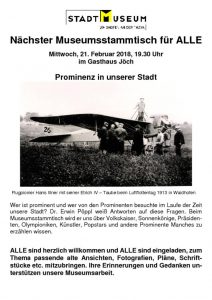 thumbnail of Februar 2018 Prominenz in unserer Stadt