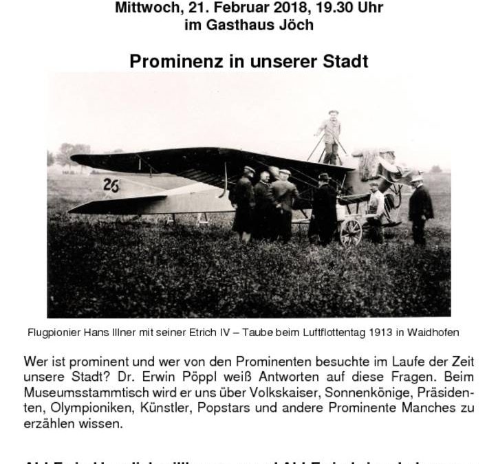 thumbnail of Februar 2018 Prominenz in unserer Stadt